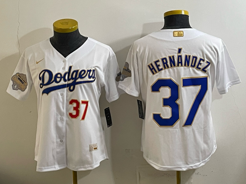 youth Los Angeles Dodgers #37 Hernandez white Game 2026 Nike MLB Jersey 0419205